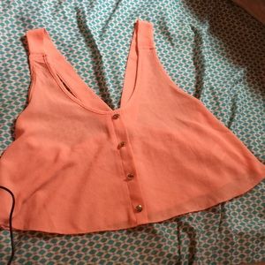 Peach crop top